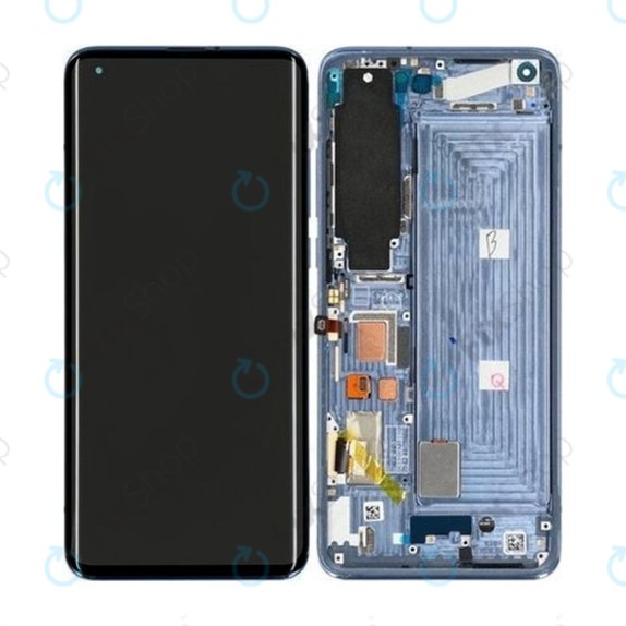 Schermo per Xiaomi Mi 10, Twilight Grey, Vetro touch con cornice, 56000500J200, Genuine Service Pack