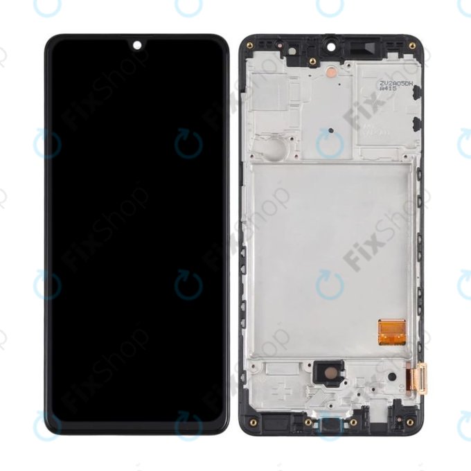 Schermo OLED per Samsung A41 A415F, Prism Crush Black, Vetro touch con cornice