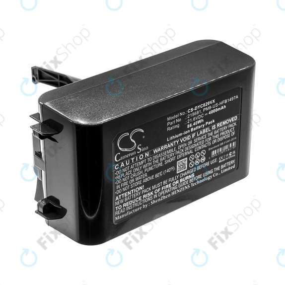 Batteria per Dyson V8, 215681, PM8-US-HFB1497A, Li-Ion, 4000mAh, 21.6V, HQ
