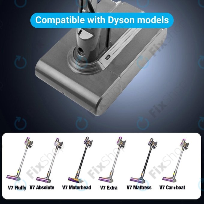 Batteria per Dyson V7, 968670-02, 968670-03, Li-Ion, 4000mAh, 21.6V