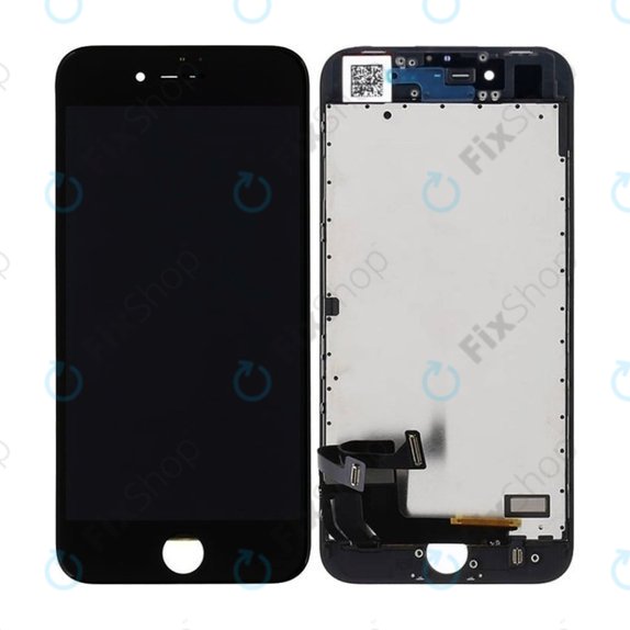Schermo In-Cell per iPhone 8, SE (2020), SE (2022), Black, Vetro touch con cornice, FixPremium