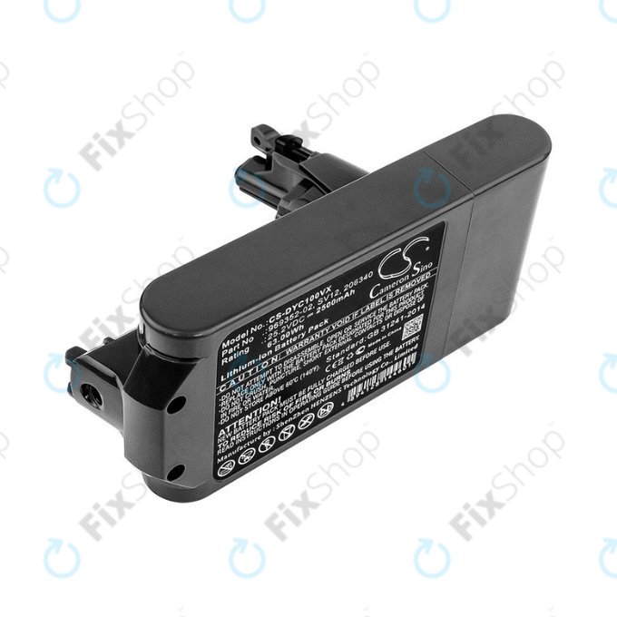 Batteria per Dyson V10, 969352-02, SV12, 206340, Li-Ion, 2500mAh, 25.2V, HQ