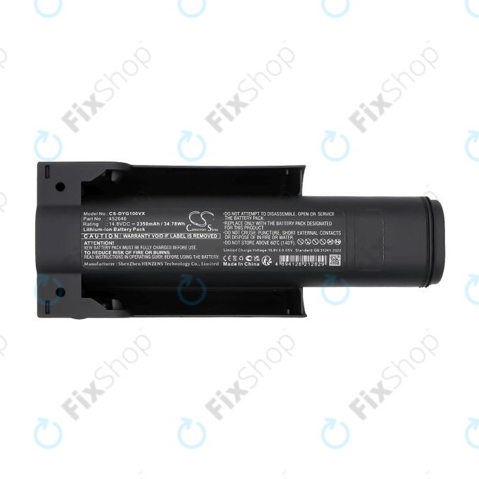 Batteria per Dyson WashG1 Wet Floor Cleaner, 452646, Li-Ion, 2350mAh, 14.8V, HQ