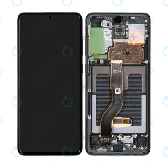 Schermo OLED per Samsung S20 Plus G985F, Cosmic Black, Vetro touch con cornice