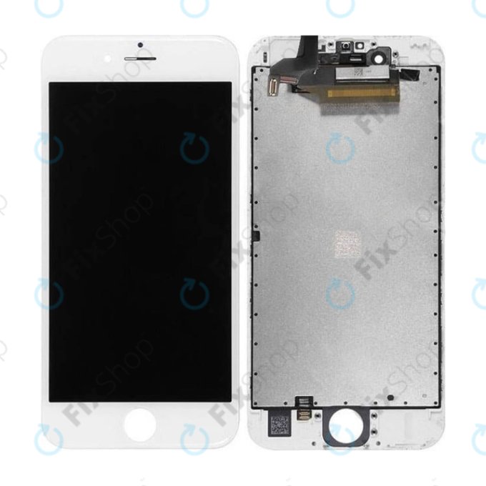 Schermo In-Cell per iPhone 6S, White, Vetro touch con cornice, FixPremium