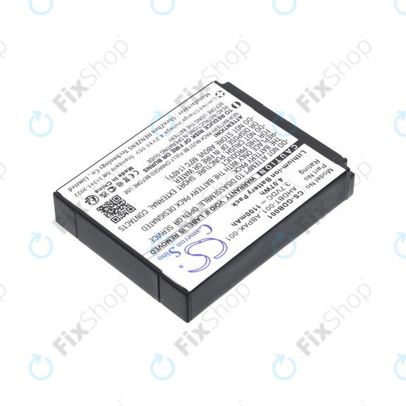 Batteria per GoPro HD Hero, Hero2, AHDBT-001, Li-Ion, 1100mAh, 3.7V, HQ