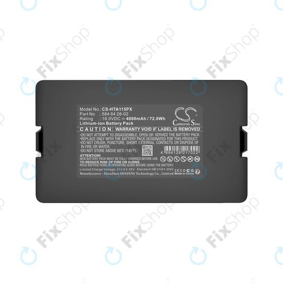 Batteria per Flymo Easilife 200, Gardena Automower 310, Husqvarna Automower 315X, Li-Ion, 18.0V, 584 84 28-02, 4000mAh, HQ