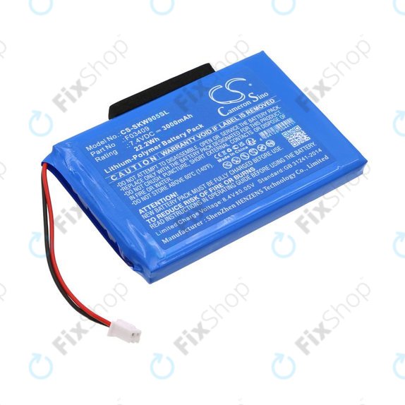 Batteria per Satlink WS-6902, WS-6905, F03409, Li-Pol, 3000mAh, 7.4V, HQ