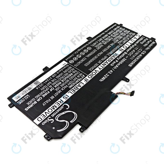 Batteria per Asus Zenbook UX305, C31N1411, Li-Pol, 3800mAh, 11.4V, HQ