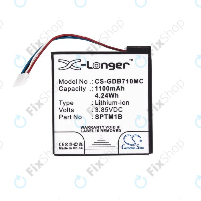 Batteria per Gopro Hero 7 Silver, White, SPTM1B, Li-Ion, 1100mAh, 3.85V, HQ