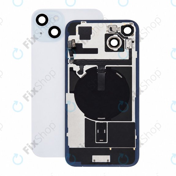 Vetro scocca posteriore per iPhone 15 Plus, Blue, Pulled A