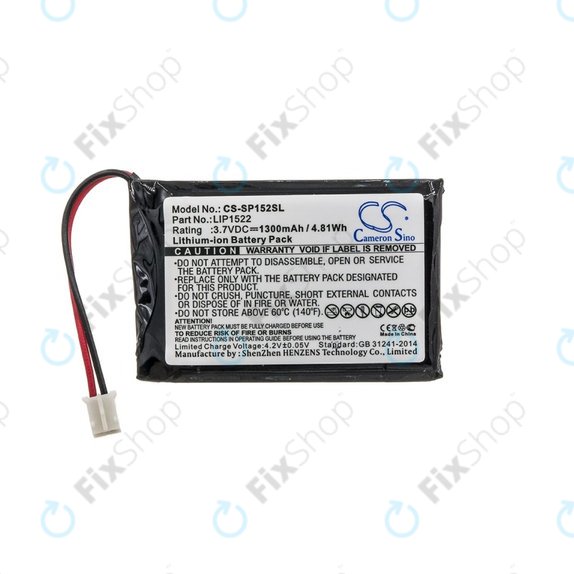 Batteria per Sony Playstation 4, 4 Pro, 4 Slim - Controller, Dualshock 4 LIP1522, 1300mAh, HQ