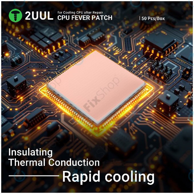Pad termico CPU 17 x 15 x 1,5 mm, 2UUL SC09