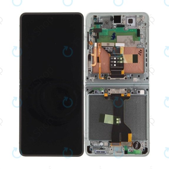 Schermo per Samsung Z Flip 7 F766B, Mint, Vetro touch con cornice, GH82-37581E, Genuine Service Pack