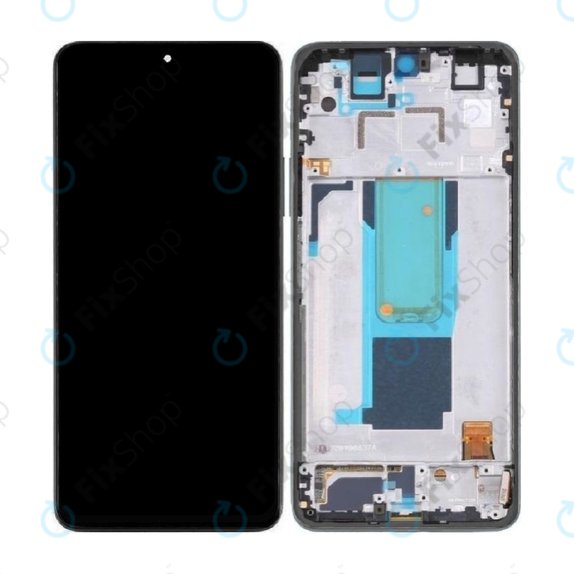 Schermo per Xiaomi Redmi Note 11 Pro+ 5G 220333QAG, Mysterious Black, Vetro touch con cornice, 560001K16U00, Genuine Service Pack