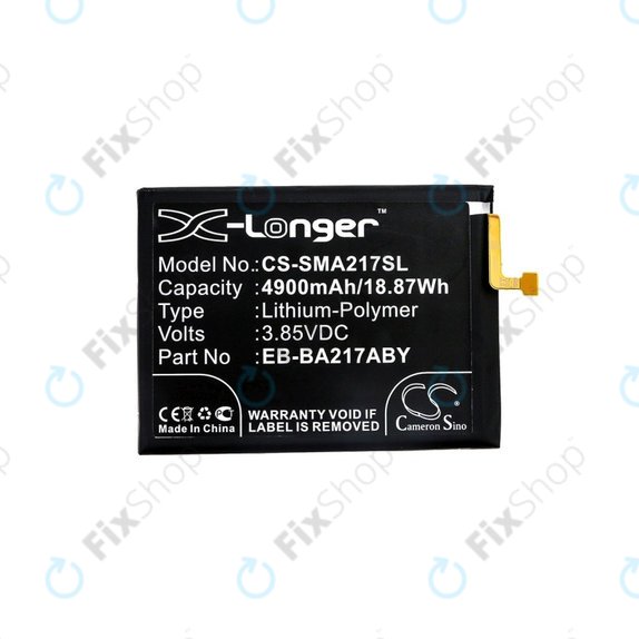 Batteria per Samsung A04s, 4900mAh, Li-Pol, 3.85 V, EB-BA217ABY, HQ