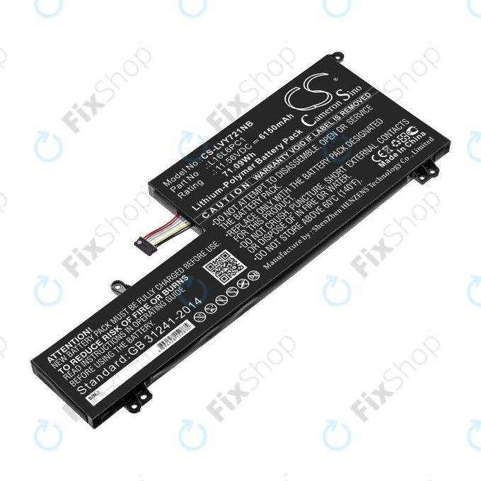 Batteria per Lenovo Yoga 720-15, L16L6PC1, Li-Pol, 6150mAh, 11.56V, HQ