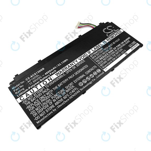 Batteria per Acer Aspire S13, Chromebook R13, AP15O3K, Li-Pol, 4600mAh, 11.55V, HQ