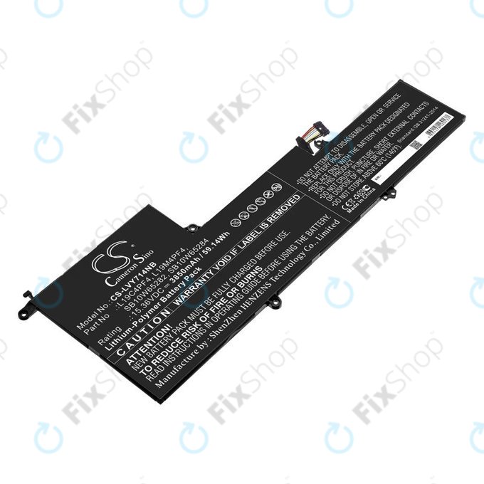 Batteria per Lenovo Yoga Slim 7, 14s, L19C4PF4, Li-Pol, 3850mAh, 15.36V, HQ