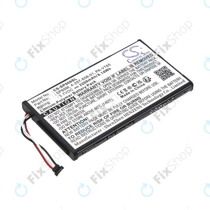 Batteria per Sony PS Vita, SP65M, Li-Pol, 2200mAh, 3.7V, HQ