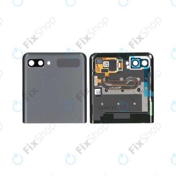 Schermo per Samsung Z Flip 5G F707B, Mystic Gray, Vetro touch con cornice, External, GH96-13806A, Genuine Service Pack