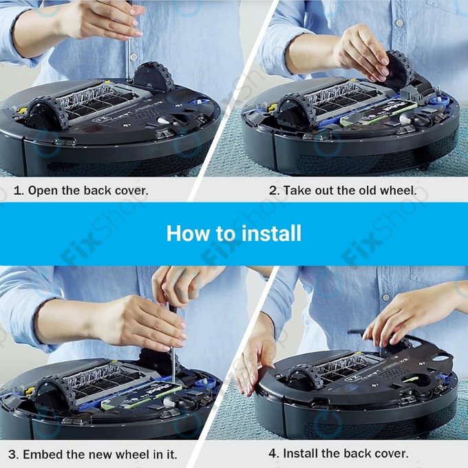 Ruota con motore (sinistra) per iRobot Roomba serie 500, 600, 700, 800, 900