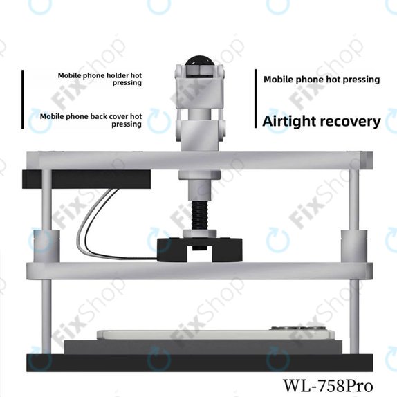 Pressa riscaldante per riparazione schermo e cover posteriore 220V EU, Wylie WL-758 Pro