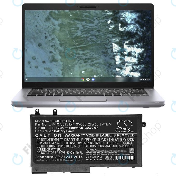 Batteria per Dell Latitude 5400, Inspiron 7591 2-in-1, XV8CJ, Li-Ion, 3500mAh, 11.4V, HQ