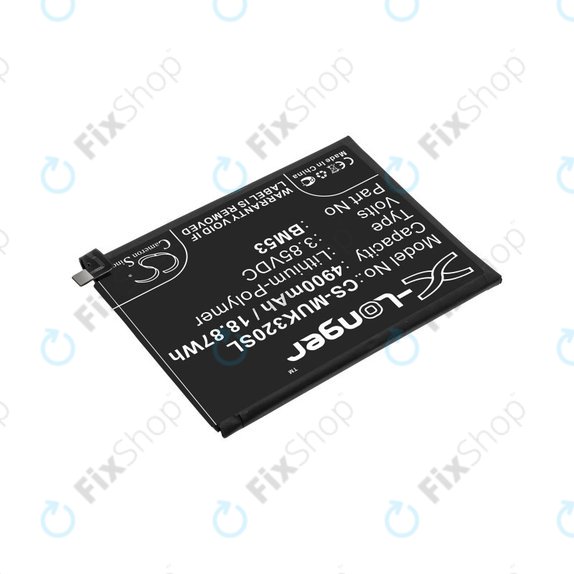 Batteria per Xiaomi Mi 10T 5G M2007J3SY, 4900mAh, Li-Pol, 3.85 V, BM53, HQ