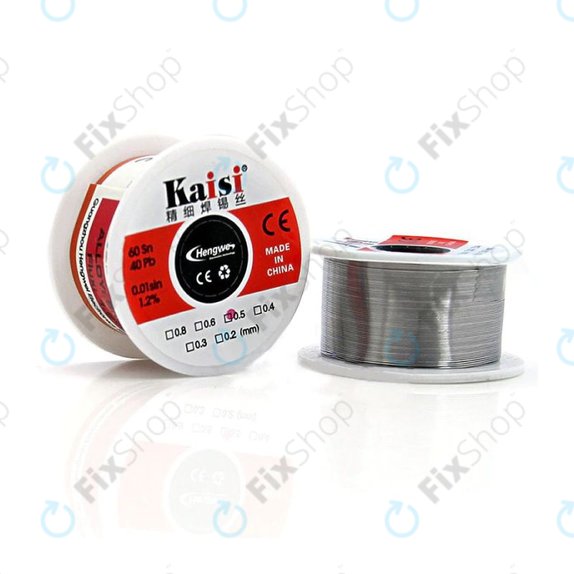 Filo di stagno per saldature di precisione Sn/Pb - 0,3 mm (50 g), Kaisi