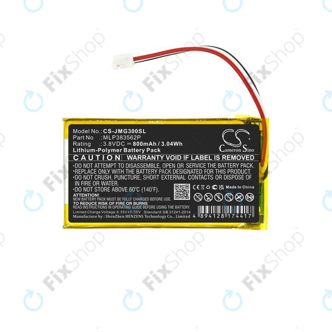 Batteria per JBL Go 3, MLP383562P, 730mAh, HQ