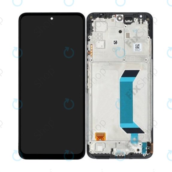 Schermo per Xiaomi Redmi Note 12 5G, Onyx Grey, Vetro touch con cornice, 560001M17P00, Genuine Service Pack