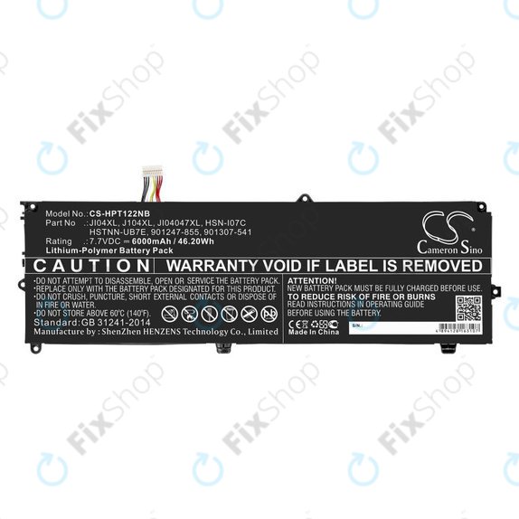 Batteria per HP Elite X2 1012 G2, JI04XL, Li-Pol, 6000mAh, 7.7V, HQ