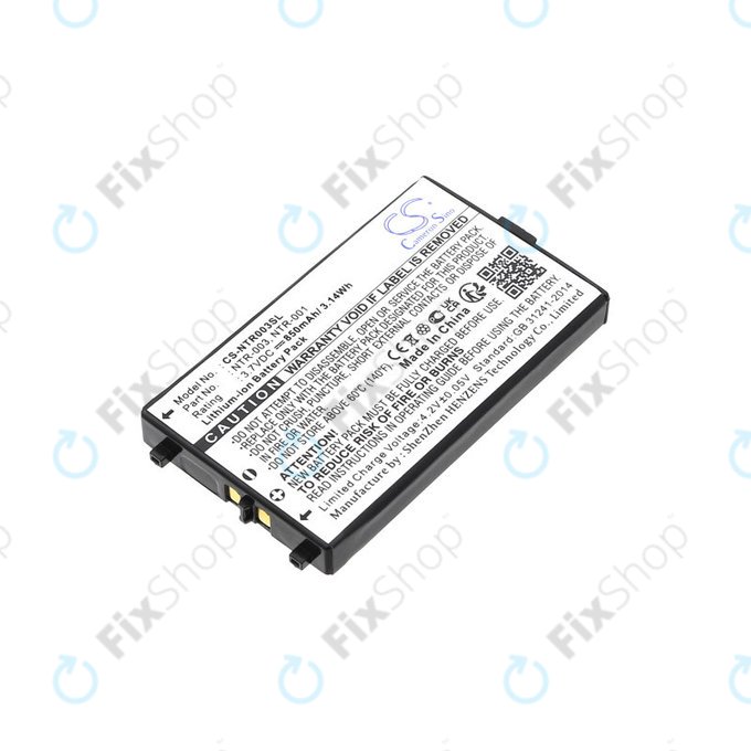 Batteria per Nintendo, NTR-003, Li-Ion, 850mAh, 3.7V, HQ