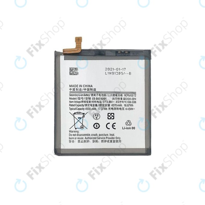 Batteria per Samsung A51 5G A516B, EB-BA516ABY, 4500mAh