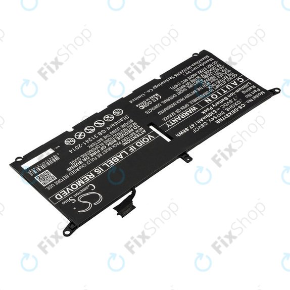 Batteria per Dell XPS 13 9370, DXGH8, Li-Ion, 6300mAh, 7.6V, HQ