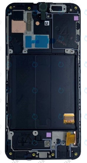 Schermo per Samsung A40 A405F, Black, Vetro touch con cornice, GH82-19672A, GH82-19674A, Genuine Service Pack