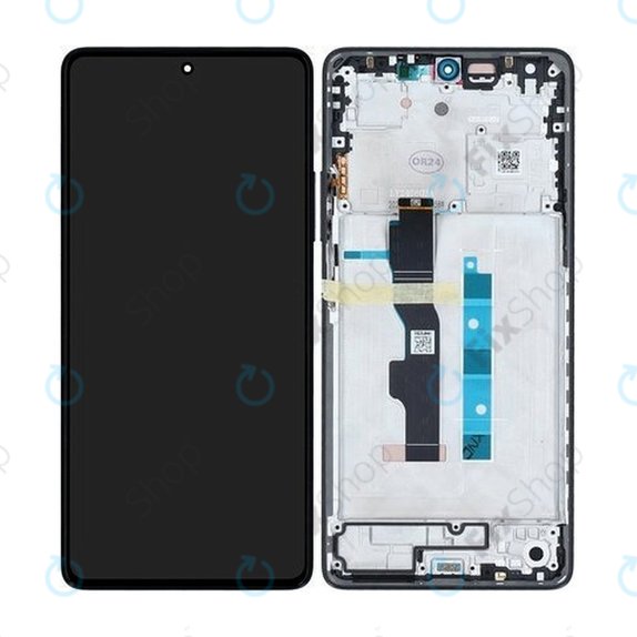 Schermo per Xiaomi Redmi Note 13 5G 2312DRAABC, Graphite, Vetro touch con cornice, 5600020N1700, Genuine Service Pack