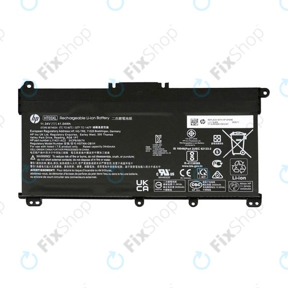 Batteria per HP 15-da0032nc, 77052359, Li-Ion, 3440mAh, 11.4V, Genuine Service Pack