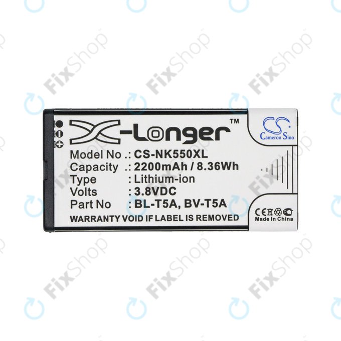 Batteria per Nokia Lumia 730, BL-T5A, Li-Ion, 3.8V, 2200mAh, HQ