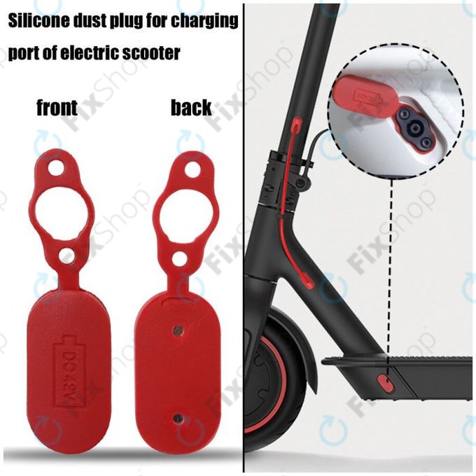 Tappo decorativo connettore di ricarica con magnete per Xiaomi Mi Electric Scooter 1S, 2 M365, Essential, Pro, Pro 2, Red