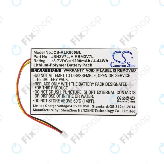 Batteria per Autec Air A4, A6, A8, BH3V7L, AIRBM3V7L, Li-Pol, 1200mAh, 3.7V, HQ
