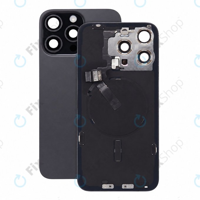 Vetro scocca posteriore per iPhone 15 Pro Max, Black Titanium, Pulled A