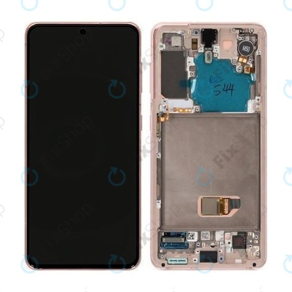 Schermo per Samsung S21 G991B, Phantom Violet, Vetro touch con cornice, GH82-24544B, GH82-24545B, GH82-27255B, GH82-27256B, Genuine Service Pack