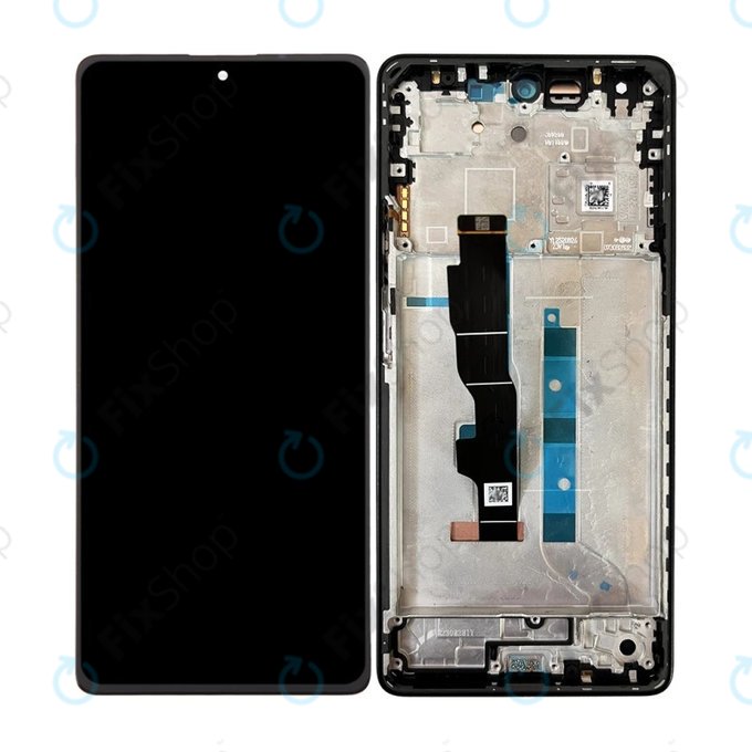 Schermo OLED per Xiaomi Redmi Note 13 5G 2312DRAABC, Stealth Black, Vetro touch con cornice