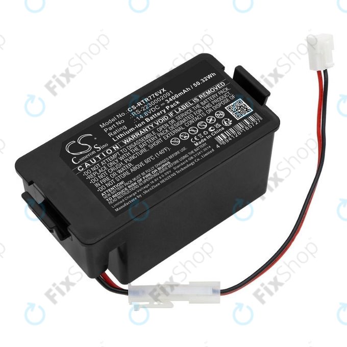 Batteria per Rowenta RR7774, RR7755, Tefal RG7765, RS-2230002091, Li-Ion, 3400mAh, 14.8V, HQ