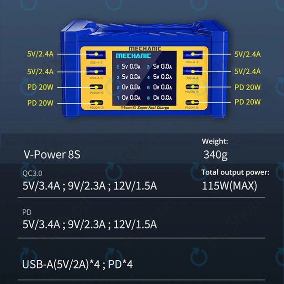 Stazione di ricarica service, Mechanic V-Power 8S