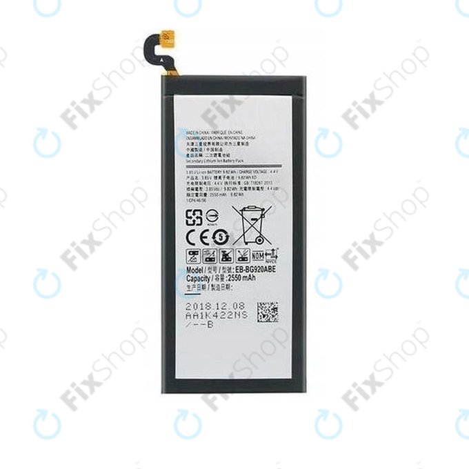 Batteria per Samsung S6 G920F, EB-BG920ABE, 2550mAh
