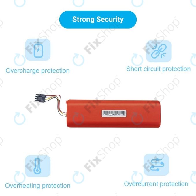 Batteria per Xiaomi RobGoldck S-seriess, T-seriess, Q-seriess, XJT-2P4S-6000, Li-Ion, 6000mAh, 14.4V