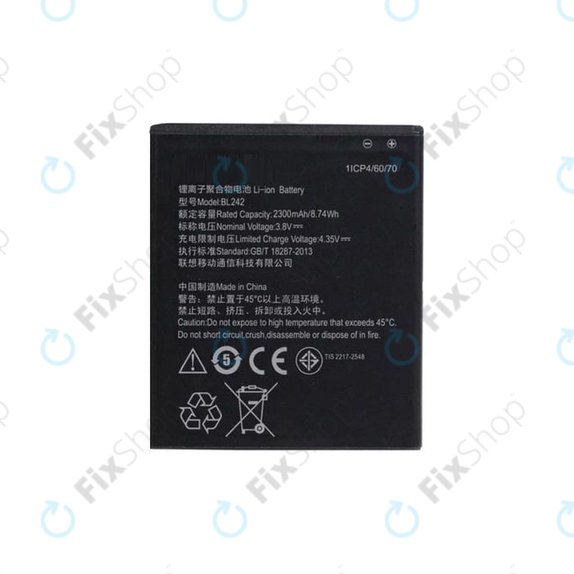 Batteria per Lenovo A6000, Vibe C A2020, BL242, 2300mAh